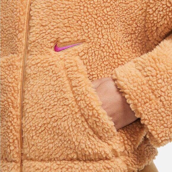 NWOT NIKE Sportswear Swoosh Sherpa Fleece Teddy Jacket CU6639 Sz XS - Picture 5 of 11